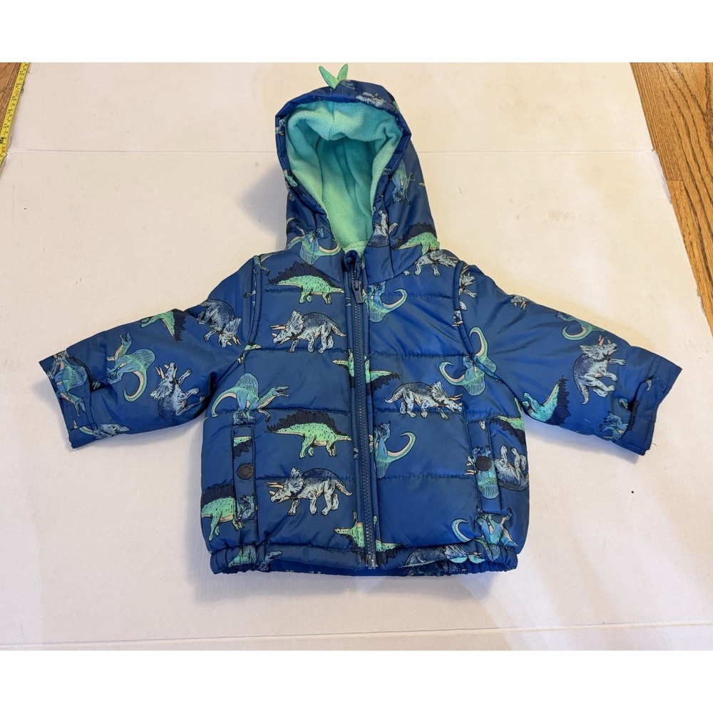 Carter's Size 18 month Dinosaur Winter Coat with Spiky Hood